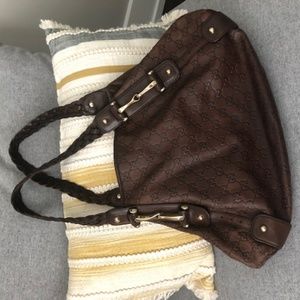 Gucci Dark Brown Guccissima Tote